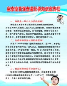 麻疹疫苗强查漏补种知识宣传栏图片