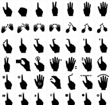 各种常用指示手势矢量素材图片