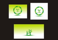 绿色叶子环保logo图片