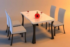 装饰品餐桌椅模型图片