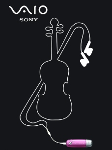 小提琴 耳机mp3创意图片