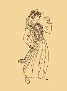 怒族人物白描图片