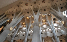 圣教西班牙圣家大教堂穹顶一侧图片