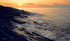 夕阳海边1图片