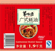 亨氏广式蚝油标签图片