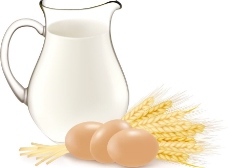 健康饮食牛奶鸡蛋小麦图片