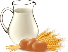 健康饮食牛奶鸡蛋小麦图片