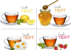 健康饮食茶水水果鲜花图片